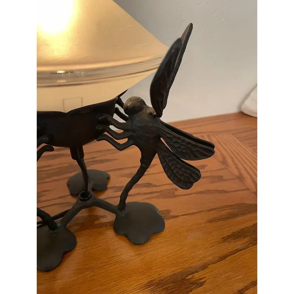 Vintage bronze, dragonfly table accent lamp
